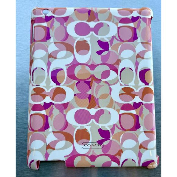 COACH Molded iPAD 2 3 4 Multi-color Pink Orange Cream White - Picture 11 of 17